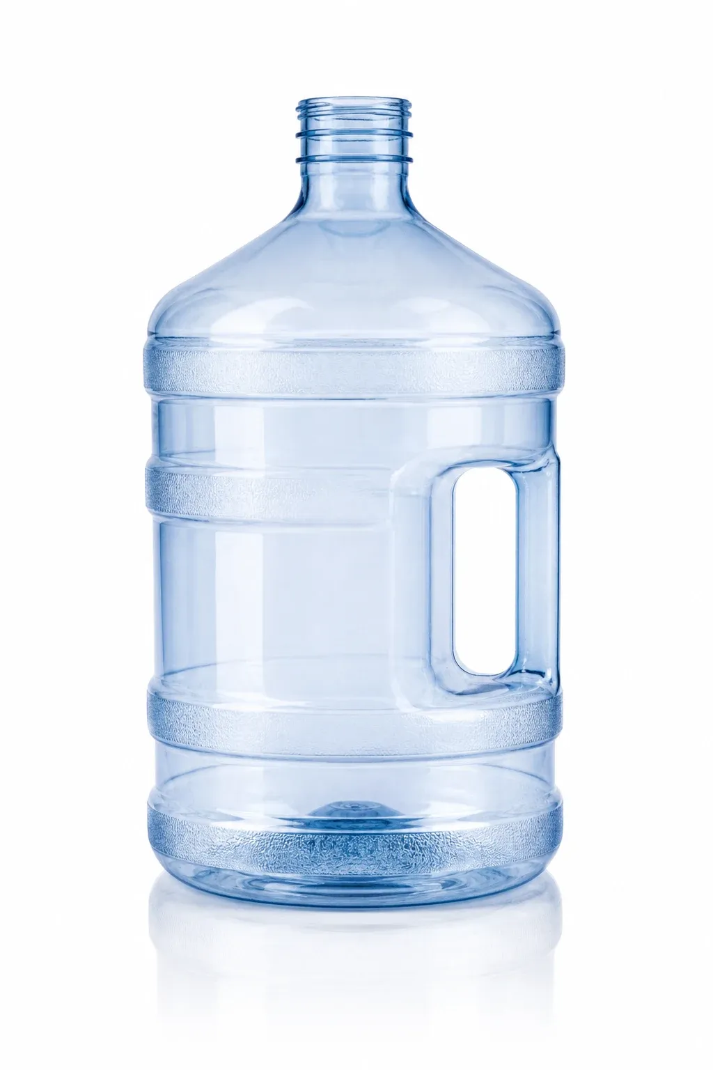 تصور مرجعي لعبوة PET بدون علامة تجارية تمثل مسار الاستخدام هذا. كبير Water عبوة و دلو مياه برامج الإنتاج